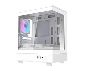 Kabinett - Darkflash DB330M computer case + 3 aRGB fans (white) - Kabinett - Minitower - Hvit - DB330M White