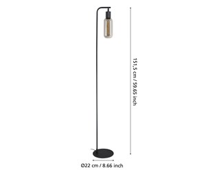 Lamper - EGLO MAIONE floor lamp Black - 901008