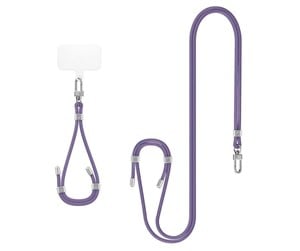 Mobil - Andre tilbehør - Spigen Universal Set 2 (Cross Body Strap 1P + Wrist Strap 1P + ConTag2 1P) - Deep Purple - AFA08363