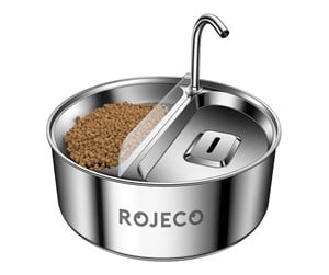 Katt - Rojeco Stainless Steel Pet Water fountain & Feeder 2in1 3.2l - RYSJ-17