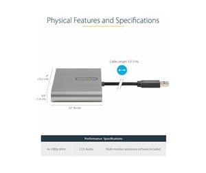 Skjermkabel - StarTech.com USB32HD4 - USB32HD4