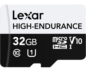 Minnekort - Lexar High-Endurance microSD - 100MB/s - 32GB - LMSHGED032G-BCNNG