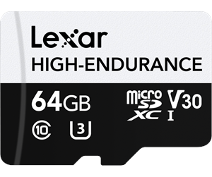 Minnekort - Lexar High-Endurance microSD - 100MB/s - 64GB - LMSHGED064G-BCNNG