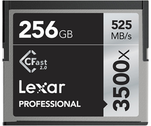 Minnekort - Lexar Professional 3500x CFast 2.0 - 525MB/s - 256GB - LC256CRBEU3500