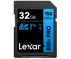 Minnekort - Lexar Pro 800X SD - 150MB/s - 32GB - LSD0800P032G-BNNNG