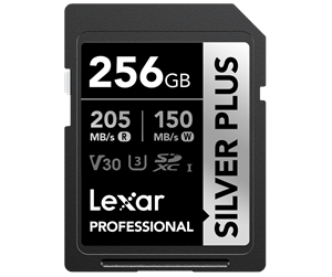 Minnekort - Lexar Professional SILVER PLUS SDXC - 205MB/s - 256GB - LSDSIPL256G-BNNNG