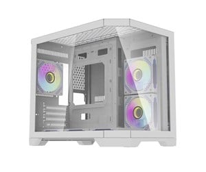 Kabinett - Darkflash FT418 computer case + 6 aRGB fans (white) - Kabinett - Minitower - Hvit - FT418 White