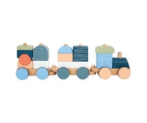 Babyleker - Small Foot - Wooden Stacking Block Train Arctic 16 pieces. - 12449