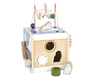 Babyleker - Small Foot - Wooden Motor Activity Cube Arctic - 12451