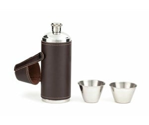 Camping - Kikkerland Camping Leather Flask Set - BA58