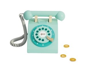 Rollelek - Classic World Wooden Retro Telephone Turquoise - 50551