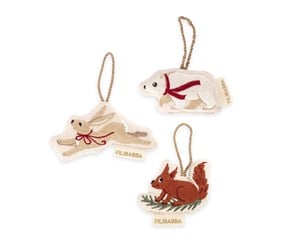 Babyutstyr - Filibabba Embroidered winter decorations - Nordic animals - FI-03312