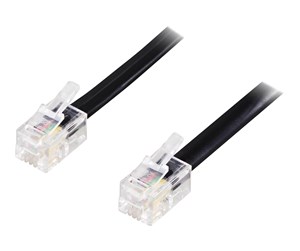 Nettverkskabel - phone cable - 20 cm - black - DEL-154-20