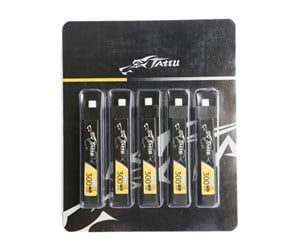 Fjernstyrt - Gens ace &Tattu LiPo 300mAh 3.8V 75C 1S1P HV BT2.0.5 battery (5pcs) - TAA3001S75BT2