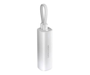 Nødlader - Vention Powerbank 5000mAh FHWM0 20W + USB-C to lightning cable (gray) Nødlader - Grey - 5000 mAh - FHWM0