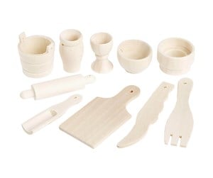 Kreative leker - Creativ Company Wooden Kitchen Utensils Miscellaneous 10 pcs. - 564701