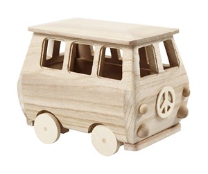 Kreative leker - Creativ Company Wooden Mini Bus 17x10x13cm - 56113