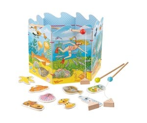 Leketøy - Goki Wooden Fishing Game Peggy Diggledey 16 pcs. - 56782