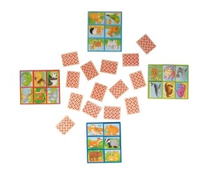 Brettspill & Puslespill - Goki Wooden Lotto Game Animals 28 pcs. - 56786