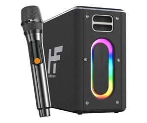 Bærbare festhøyttalere - HiFuture Speaker Music Box Bluetooth + 2 microphones (black) - Music Box Black