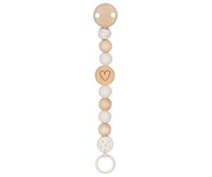 Babyutstyr - Goki Wooden Pacifier Chain Heart - 65211