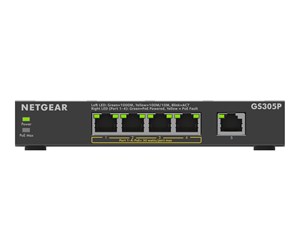 Switch/splitter - Netgear 300 Series GS305P - Version 3 - switch - SOHO - 5 ports - unmanaged - GS305P-300EUS