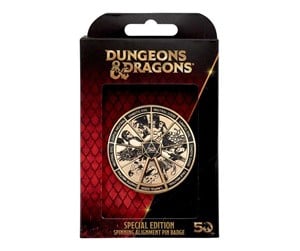 Reklameartikler - FaNaTtik - Dungeons & Dragons 50th Anniversary Antique Gold Spinner - Pin/Merke - HAS-DUN54