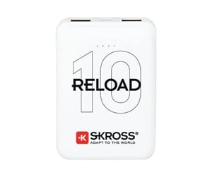 Nødlader - SKross RELOAD 10 Powerbank Nødlader - Hvit - 10000 mAh - 1400130