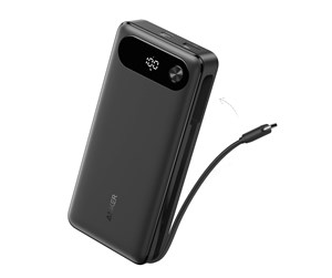 Nødlader - Anker Power Bank (20K 87W Built-In USB-C Cable) - Black Nødlader - Svart - 20000 mAh - A1383011