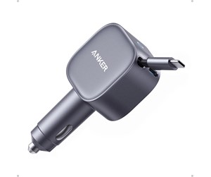 Mobil - Adaptere og ladere - Anker Nano Car Charger (75W USB-C Port Built-In Retractable USB-C Cable) - Grey - A27380A1