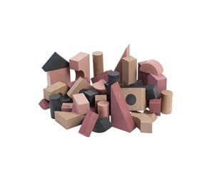 Babyleker - Babytrold Foam building blocks - Dusty Rose - 52 pieces - 18-49DR