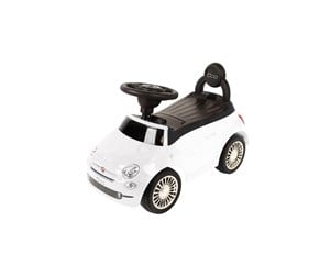 Kjøretøy - Babytrold Fiat 500 - Ride-On Car - White - 20-42FI-H