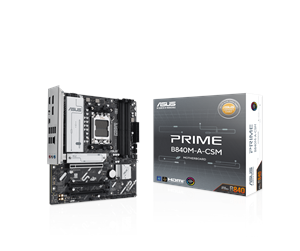 Hovedkort - ASUS PRIME B840M-A-CSM Hovedkort - AMD B840 - AMD AM5 socket - DDR5 RAM - Micro-ATX - 90MB1J10-M0EAYC