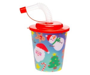 Leketøy - LG-Imports - Cup with Lid and Straw Christmas 12 pcs. - 8183