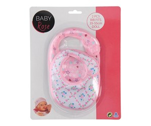 Dukker, Bamser & Utstyr - Baby Rose Bibs 2pcs. - 27592