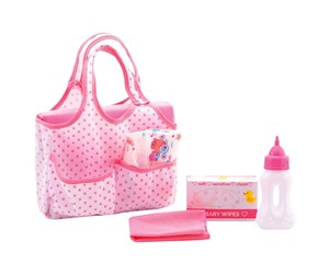 Dukker, Bamser & Utstyr - Baby Rose Diaper Bag with Accessories - 27616