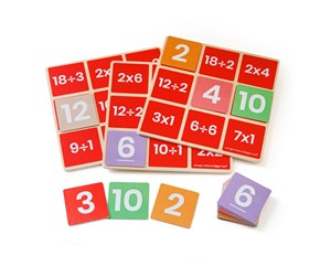 Brettspill & Puslespill - Bigjigs Multiplication and Division Math Bingo Game - 34022