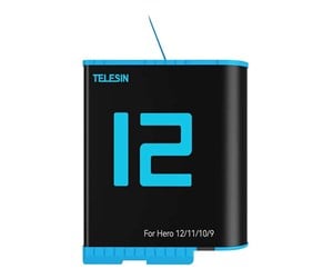 Kamerabatteri & Batterigrep - TELESIN battery for GoPro Hero 12 / 11 / 10 / 9 (1750 mAh) - GP-BTR-901-D