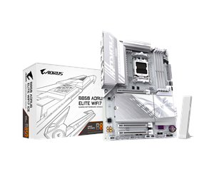 Hovedkort - GIGABYTE B850 AORUS ELITE WIFI7 ICE Hovedkort - AMD B850 - AMD AM5 socket - DDR5 RAM - ATX - B850 A ELITE WF7 ICE