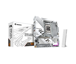 Hovedkort - GIGABYTE B850M AORUS ELITE WIFI6E ICE Hovedkort - AMD B850 - AMD AM5 socket - DDR5 RAM - Micro-ATX - B850M A ELT WF6E ICE