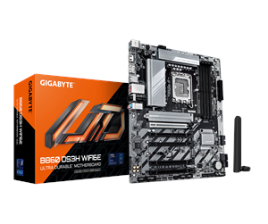 Hovedkort - GIGABYTE B860 DS3H WIFI6E Hovedkort - Intel B860 - Intel LGA1851 socket - DDR5 RAM - ATX - B860 DS3H WIFI6E