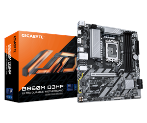 Hovedkort - GIGABYTE B860M D3HP Hovedkort - Intel B860 - Intel LGA1851 socket - DDR5 RAM - Micro-ATX - B860M D3HP