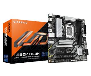 Hovedkort - GIGABYTE B860M DS3H Hovedkort - Intel B860 - Intel LGA1851 socket - DDR5 RAM - Micro-ATX - B860M DS3H