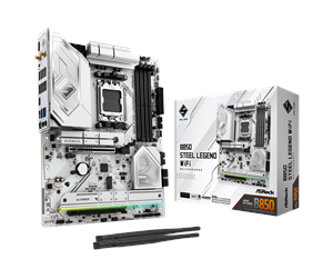 Hovedkort - ASRock B850 Steel Legend WiFi Hovedkort - AMD B850 - AMD AM5 socket - DDR5 RAM - ATX - 90-MXBQS0-A0UAYZ