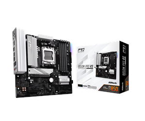 Hovedkort - ASRock B850M Pro RS Hovedkort - AMD B850 - AMD AM5 socket - DDR5 RAM - Micro-ATX - 90-MXBR60-A0UAYZ