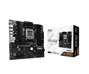 Hovedkort - ASRock B850M Pro-A Hovedkort - AMD B850 - AMD AM5 socket - DDR5 RAM - Micro-ATX - 90-MXBR80-A0UAYZ