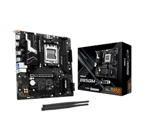 Hovedkort - ASRock B850M-X WiFi Hovedkort - AMD B850 - AMD AM5 socket - DDR5 RAM - Micro-ATX - 90-MXBRU0-A0UAYZ