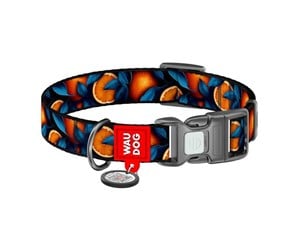 Hund - Waudog "Oranges" nylon dog collar with QR code size S - 280-4054