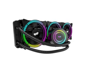 Prosessor-kjøler - Darkflash TR360 PC Water Cooling AiO RGB 3x 120x120 (black) - CPU Vannkjøling - Max 35 dBA - TR360 Black