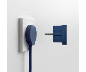 Switch - norm Schuko plug, matte blue - 43027